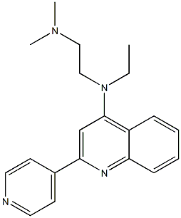 4-[N-Ethyl-N-(2-dimethylaminoethyl)amino]-2-(4-pyridinyl)quinoline Struktur