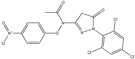 1-(2,4,6-Trichlorophenyl)-3-(4-nitrophenoxyacetylamino)-2-pyrazolin-5-one Struktur