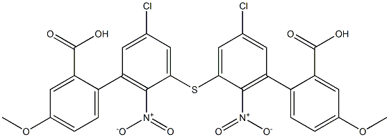 2-Carboxy-4-methoxyphenyl(2-nitro-5-chlorophenyl) sulfide Struktur