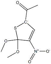 2-Acetyl-4-nitro-5,5-dimethoxy-2,5-dihydrothiophen-2-ide Struktur