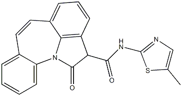 1,2-Dihydro-1-oxo-N-(5-methyl-2-thiazolyl)indolo[1,7-ab][1]benzazepine-2-carboxamide Struktur