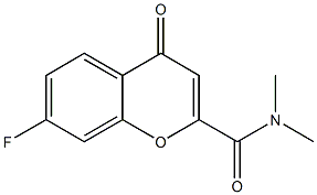 7-Fluoro-2-[(dimethylamino)carbonyl]-4H-1-benzopyran-4-one Struktur
