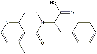 N-[(2,4-Dimethyl-3-pyridinyl)carbonyl]-N-methyl-L-phenylalanine Struktur