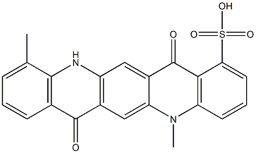 5,7,12,14-Tetrahydro-5,11-dimethyl-7,14-dioxoquino[2,3-b]acridine-1-sulfonic acid Struktur