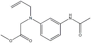 (3-Acetylamino-N-allylanilino)acetic acid methyl ester Struktur