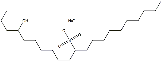 4-Hydroxyhenicosane-11-sulfonic acid sodium salt Struktur