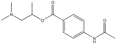 4-(Acetylamino)benzoic acid 1-(dimethylamino)propan-2-yl ester Struktur