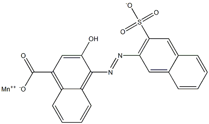 4-[(3-Sulfo-2-naphtyl)azo]-3-hydroxy-1-naphthalenecarboxylic acid manganese(II) salt Struktur