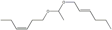 Acetaldehyde [(E)-2-hexenyl][(Z)-3-hexenyl]acetal Struktur