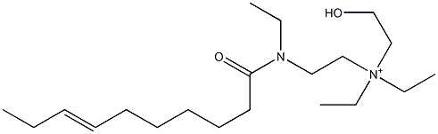 2-[N-Ethyl-N-(7-decenoyl)amino]-N,N-diethyl-N-(2-hydroxyethyl)ethanaminium Struktur