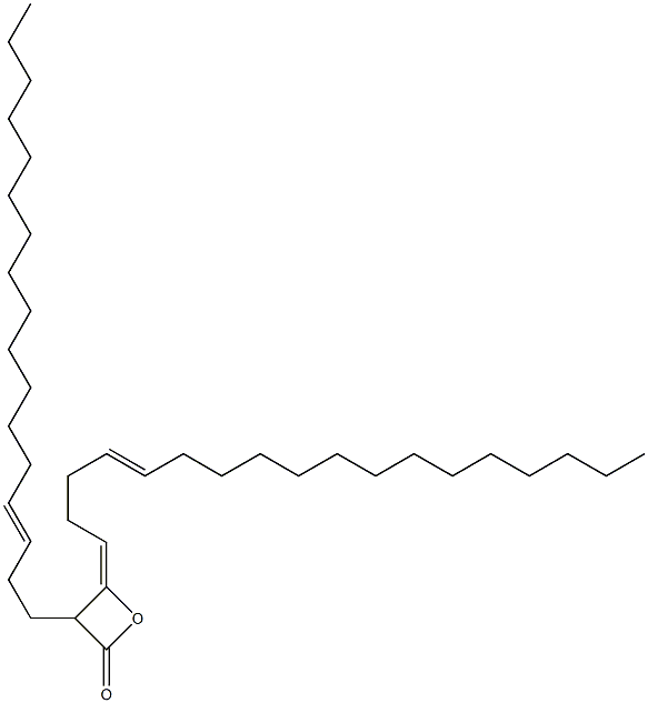 3-(3-Heptadecenyl)-4-(4-octadecen-1-ylidene)oxetan-2-one Struktur