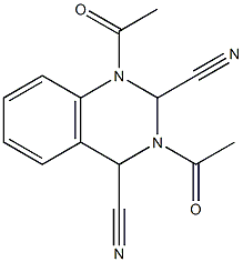 1,3-Diacetyl-1,2,3,4-tetrahydroquinazoline-2,4-dicarbonitrile Struktur