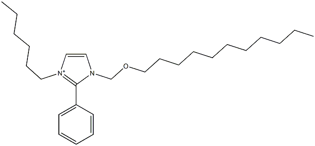 3-Hexyl-2-phenyl-1-[(undecyloxy)methyl]-1H-imidazol-3-ium Struktur