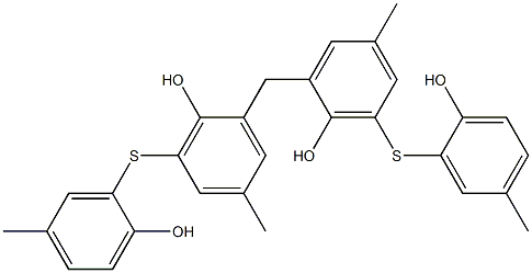 2,2'-Methylenebis[6-[(2-hydroxy-5-methylphenyl)thio]-4-methylphenol] Struktur