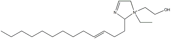 1-Ethyl-1-(2-hydroxyethyl)-2-(3-tridecenyl)-3-imidazoline-1-ium Struktur