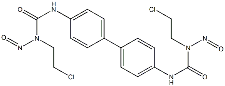 1,1'-(1,1'-Biphenyl-4,4'-diyl)bis[3-(2-chloroethyl)-3-nitrosourea] Struktur