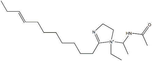1-[1-(Acetylamino)ethyl]-1-ethyl-2-(8-undecenyl)-2-imidazoline-1-ium Struktur