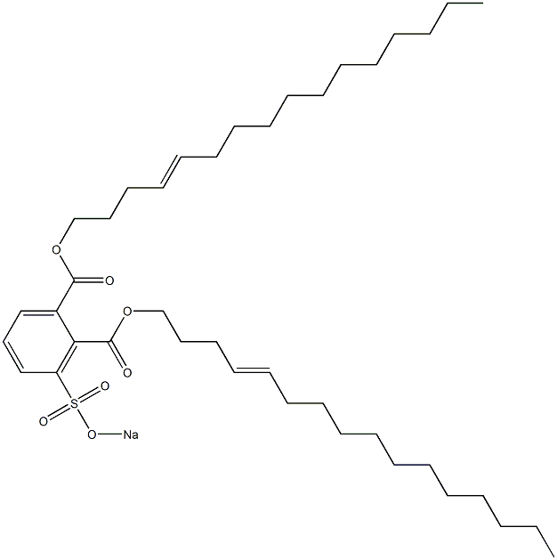 3-(Sodiosulfo)phthalic acid di(4-hexadecenyl) ester Struktur