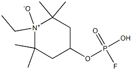 Fluoridophosphoric acid ethyl[(2,2,6,6-tetramethylpiperidine 1-oxide)-4-yl] ester Struktur