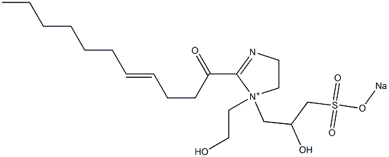 1-(2-Hydroxyethyl)-1-[2-hydroxy-3-(sodiooxysulfonyl)propyl]-2-(4-undecenoyl)-2-imidazoline-1-ium Struktur