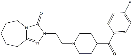 2-[2-[4-(4-Fluorobenzoyl)-1-piperidinyl]ethyl]-6,7,8,9-tetrahydro-5H-1,2,4-triazolo[4,3-a]azepin-3(2H)-one Struktur