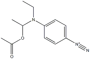 4-[Ethyl(1-acetoxyethyl)amino]benzenediazonium Struktur