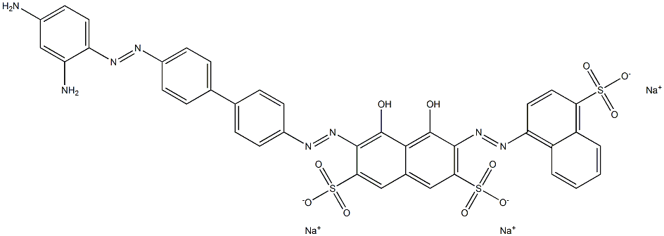7'-[[4'-[(2,4-Diaminophenyl)azo]-1,1'-biphenyl-4-yl]azo]-1',8'-dihydroxy[1,2'-azobisnaphthalene]-3',4,6'-trisulfonic acid trisodium salt Structure