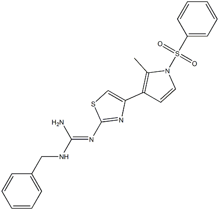 N-[Amino(benzylamino)methylene]-4-[1-(phenylsulfonyl)-2-methyl-1H-pyrrole-3-yl]thiazole-2-amine