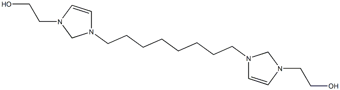 2,2'-(1,8-Octanediyl)bis(4-imidazoline-3,1-diyl)bisethanol Struktur
