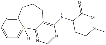 (S)-2-[[(6,7-Dihydro-5H-benzo[6,7]cyclohepta[1,2-d]pyrimidin)-4-yl]amino]-4-(methylthio)butyric acid Struktur