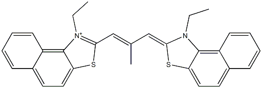 1-Ethyl-2-[3-(1-ethylnaphtho[1,2-d]thiazol-2(1H)-ylidene)-2-methyl-1-propenyl]naphtho[1,2-d]thiazol-1-ium Struktur