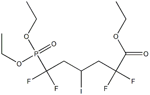 2,2,6,6-Tetrafluoro-4-iodo-6-(diethoxyphosphinyl)hexanoic acid ethyl ester Structure