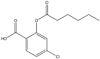 2-Hexanoyloxy-4-chlorobenzoic acid Struktur