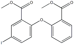 5-Iodo-2-(2-methoxycarbonyl-phenoxy)-benzoic acid methyl ester Struktur