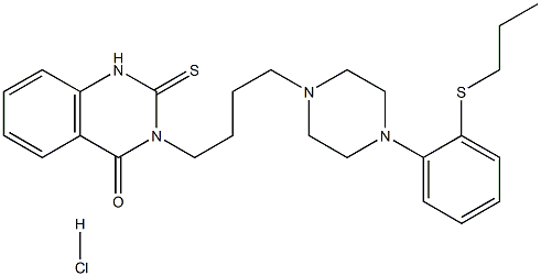 3-(4-{4-[2-(PROPYLSULFANYL)PHENYL]-1-PIPERAZINYL}BUTYL)-2-THIOXO-2,3-DIHYDRO-4(1H)-QUINAZOLINONE HYDROCHLORIDE Struktur