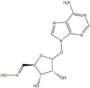 9-(ribo-pentodialdo-1,4-furanosyl)adenine oxime Struktur