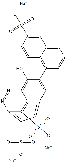 TRISODIUM7-HYDROXY-8-6(6-SULPHONAPHTHYL-2-AZO)-1,3-NAPHTHALENEDISULPHONATE Struktur