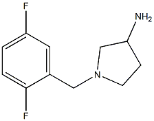 1-(2,5-difluorobenzyl)pyrrolidin-3-amine Struktur