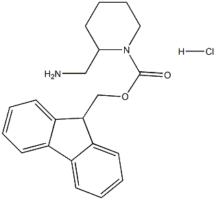 2-Aminomethyl-1-Fmoc-piperidine hydrochloride Struktur