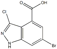 6-BROMO-3-CHLOROINDAZOLE-4-CARBOXYLIC ACID Struktur