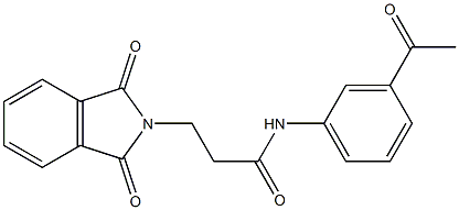 N1-(3-acetylphenyl)-3-(1,3-dioxo-2,3-dihydro-1H-isoindol-2-yl)propanamide Struktur