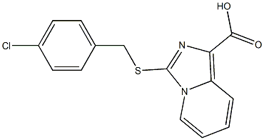 3-[(4-chlorobenzyl)thio]imidazo[1,5-a]pyridine-1-carboxylic acid Struktur