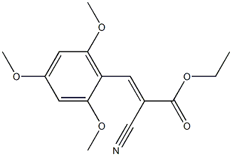 ethyl (E)-2-cyano-3-(2,4,6-trimethoxyphenyl)-2-propenoate Struktur