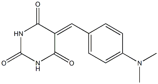 5-[4-(dimethylamino)benzylidene]hexahydropyrimidine-2,4,6-trione Struktur