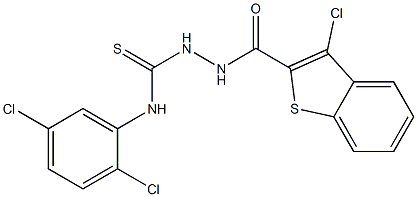 N1-(2,5-dichlorophenyl)-2-[(3-chlorobenzo[b]thiophen-2-yl)carbonyl]hydrazine-1-carbothioamide Struktur