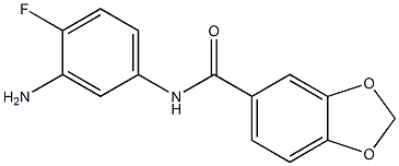 N-(3-amino-4-fluorophenyl)-1,3-benzodioxole-5-carboxamide Struktur