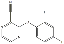 3-(2,4-difluorophenoxy)-2-pyrazinecarbonitrile Struktur