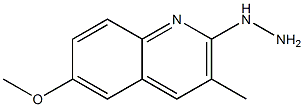 1-(6-methoxy-3-methylquinolin-2-yl)hydrazine Struktur
