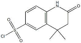 4,4-dimethyl-2-oxo-1,2,3,4-tetrahydroquinoline-6-sulfonyl chloride Struktur