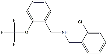[(2-chlorophenyl)methyl]({[2-(trifluoromethoxy)phenyl]methyl})amine Struktur